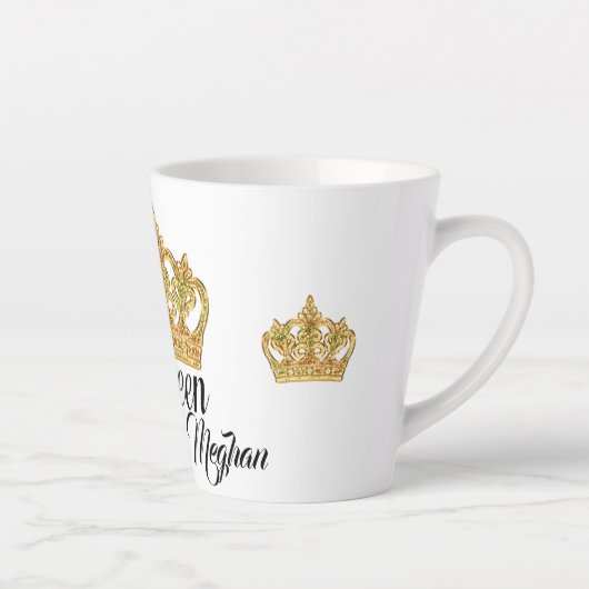 Personalisierte Königin Latte Tasse (Rechts)