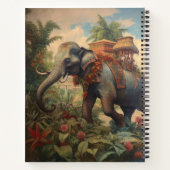 Personalisierte königliche Elefant-Tropengarten-Ku Notizblock (Rückseite)
