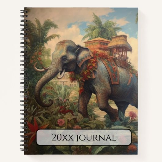 Personalisierte königliche Elefant-Tropengarten-Ku Notizblock (Vorderseite)
