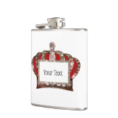 Personalisierte "königliche Krone" Flachmann (Links)