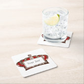 Personalisierte königliche Krone Rechteckiger Pappuntersetzer (Vor Ort)