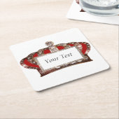 Personalisierte königliche Krone Rechteckiger Pappuntersetzer (angewinkelt)