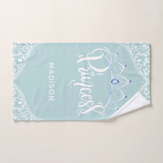 Personalisierte Königliche Prinzessin Badhandtuch Set (Handtuch)