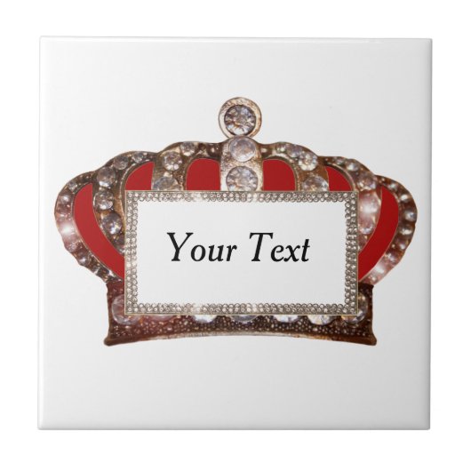 Personalisierte Königskrone Fliese (Vorderseite)