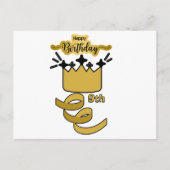 Personalisierte Königskrone zum 9. Geburtstag Postkarte (Vorderseite)