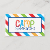 Personalisierte Kontaktkarten für das Sommercamp Visitenkarte (Vorderseite)