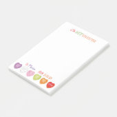 Personalisierte Konversationsherzen Post-it-Notize Post-it Klebezettel (angewinkelt)