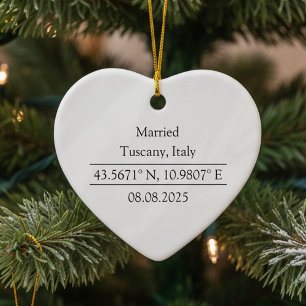 Personalisierte Koordinatoren Foto Verheiratet Keramik Ornament