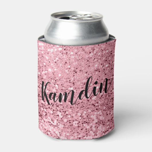 Personalisierte Koozie Can Holding Rose Gold Glitz Dosenkühler (Kanne Vorderseite)