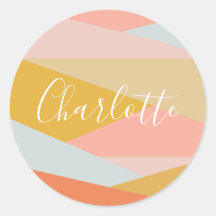 Personalisierte Koralle mit moderner geometrischer