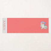 Personalisierte Koralle u. bunter Yogamatte (Vorderseite (Horizontal))