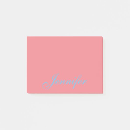 Personalisierte Korallen Post es Sticky Notizen (Vorderseite)