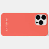 Personalisierte Korallenfarbe Case-Mate iPhone Hülle (Rückseite (Horizontal))