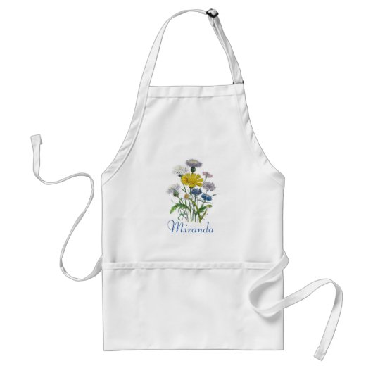 Personalisierte Kornblumen-Schürze Schürze (Vorne)
