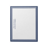 Personalisierte Korrespondenz Navy-Blauer Rand Notizblock (Rotiert)