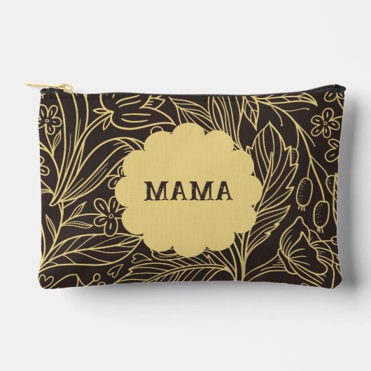 Personalisierte Kosmetiktüte mit einfachem Blumenm Zubehörtasche (Vorderseite)