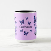 Personalisierte Kosmische Schmetterlinge Rosa Tasse (Zentrum)