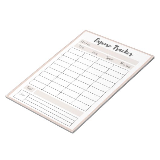 Personalisierte Kosten Notizblock (angewinkelt)