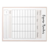 Personalisierte Kosten Notizblock (Vorderseite)