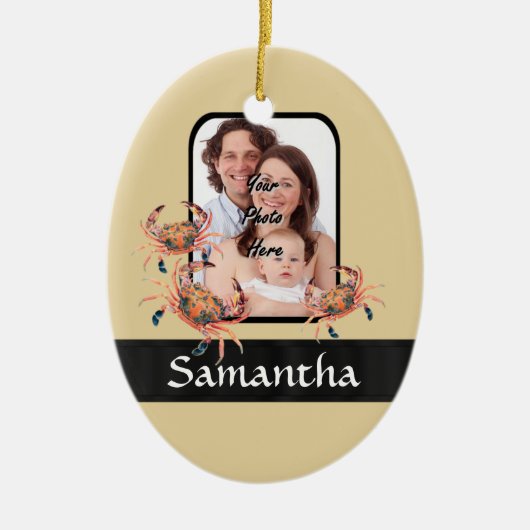 Personalisierte Krabbe Keramikornament (Vorne)