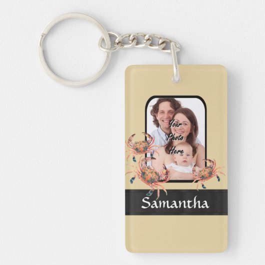 Personalisierte Krabbe Schlüsselanhänger (Vorderseite)