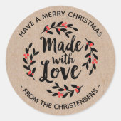 Personalisierte Kraft aus Liebe Runder Aufkleber (Vorderseite)