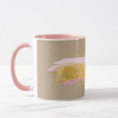 Personalisierte Kraft Gold Pink Brush Tasse (Links)