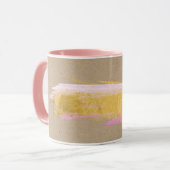 Personalisierte Kraft Gold Pink Brush Tasse (Vorderseite Links)