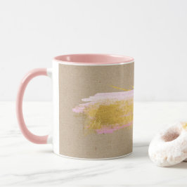Personalisierte Kraft Gold Pink Brush Tasse