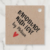Personalisierte Kraft Handarbeit mit Liebe-Geschen Geschenkanhänger (Rückseite)