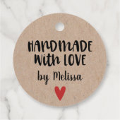 Personalisierte Kraft Handarbeit mit Liebe Geschenkanhänger (Rückseite)