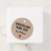 Personalisierte Kraft Handarbeit mit Liebe Geschenkanhänger (Beispiel)