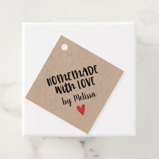 Personalisierte Kraft-Hausgemachte mit Liebe-Gesch Geschenkanhänger (Beispiel)