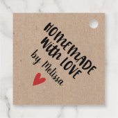 Personalisierte Kraft-Hausgemachte mit Liebe-Gesch Geschenkanhänger (Rückseite)