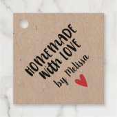 Personalisierte Kraft-Hausgemachte mit Liebe-Gesch Geschenkanhänger (Vorderseite)