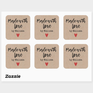 Personalisierte Kraft-Hymne mit Liebe-Quadrat-Stic Quadratischer Aufkleber