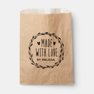 Personalisierte Kraft-Tüte mit Liebe gemacht Geschenktütchen