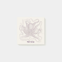 Personalisierte Kraken-illustriertes Lila und