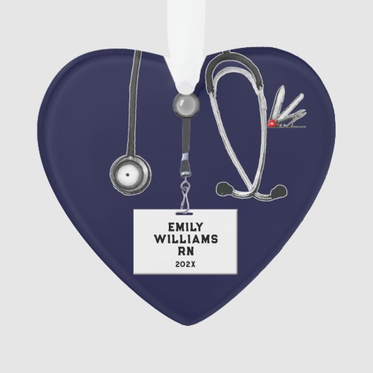 Personalisierte Krankengeschenke Ornament (Vorderseite)