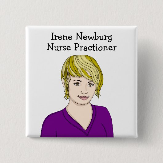 Personalisierte Krankenpflegepraktiker Button (Vorderseite)