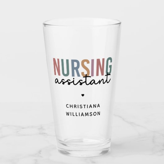 Personalisierte Krankenpfleger Glas (Vorderseite)