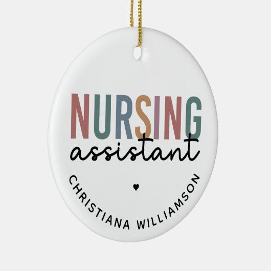 Personalisierte Krankenpfleger Keramik Ornament (Rechts)