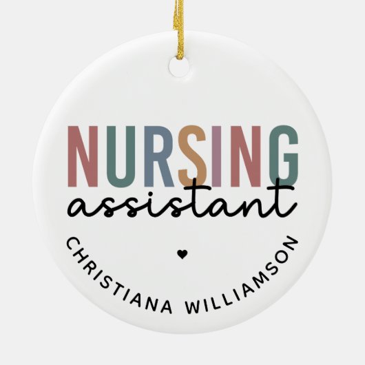 Personalisierte Krankenpfleger Keramik Ornament (Hinten)