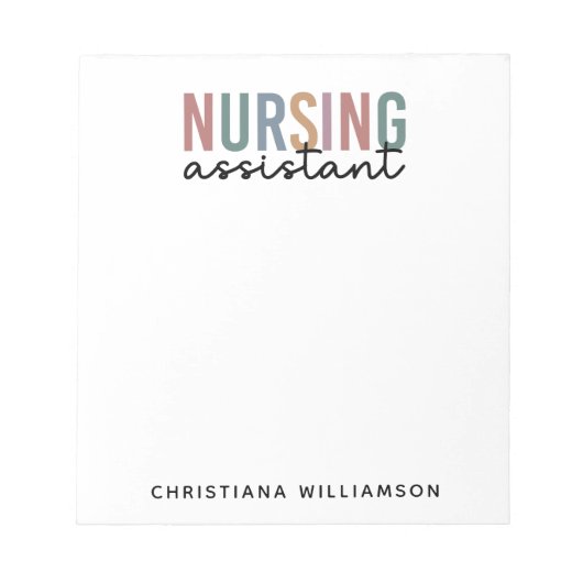 Personalisierte Krankenpfleger Notizblock (Vorderseite)