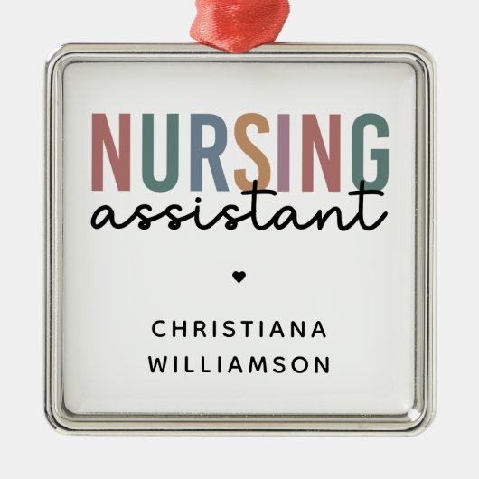 Personalisierte Krankenpfleger Ornament Aus Metall (Vorne)