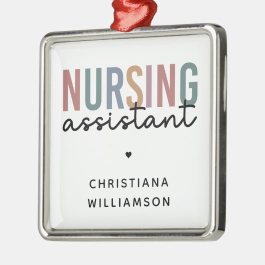 Personalisierte Krankenpfleger Ornament Aus Metall (Links)