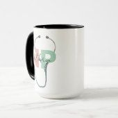 Personalisierte Krankenpfleger Retro NP Namensschi Tasse (Vorderseite Links)