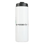 Personalisierte Krankenpfleger Retro NP Namensschi Thermosbecher (Vorderseite)