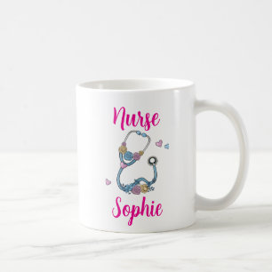 Personalisierte Krankenpfleger-Tasse mit Namen / N Kaffeetasse