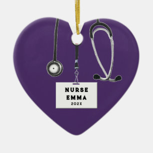 Personalisierte Krankenpfleger-Weihnachten 2022 Sa Keramik Ornament